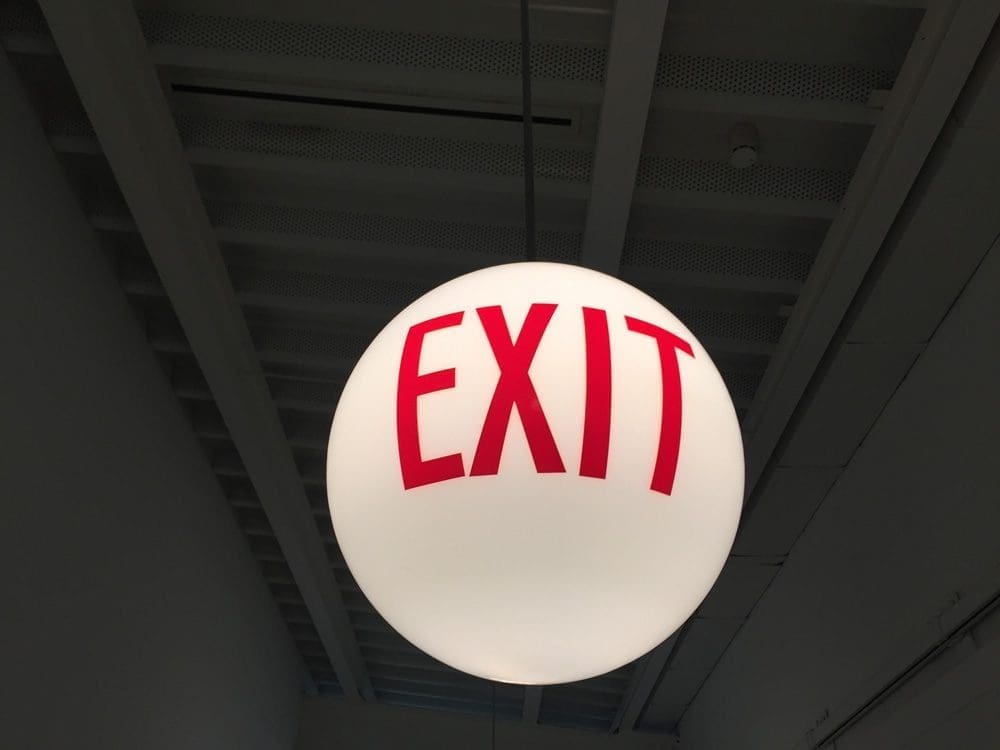 Exit sign